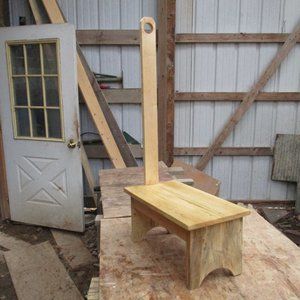 Shaker Style Wood Step Stool With Handle